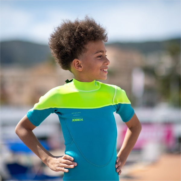 2026 Jobe Junior Boston 2mm Back Zip Shorty Wetsuit 3036210 - Teal